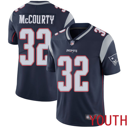 New England Patriots Football #32 Vapor Limited Navy Blue Youth Devin McCourty Home NFL Jersey->youth nfl jersey->Youth Jersey